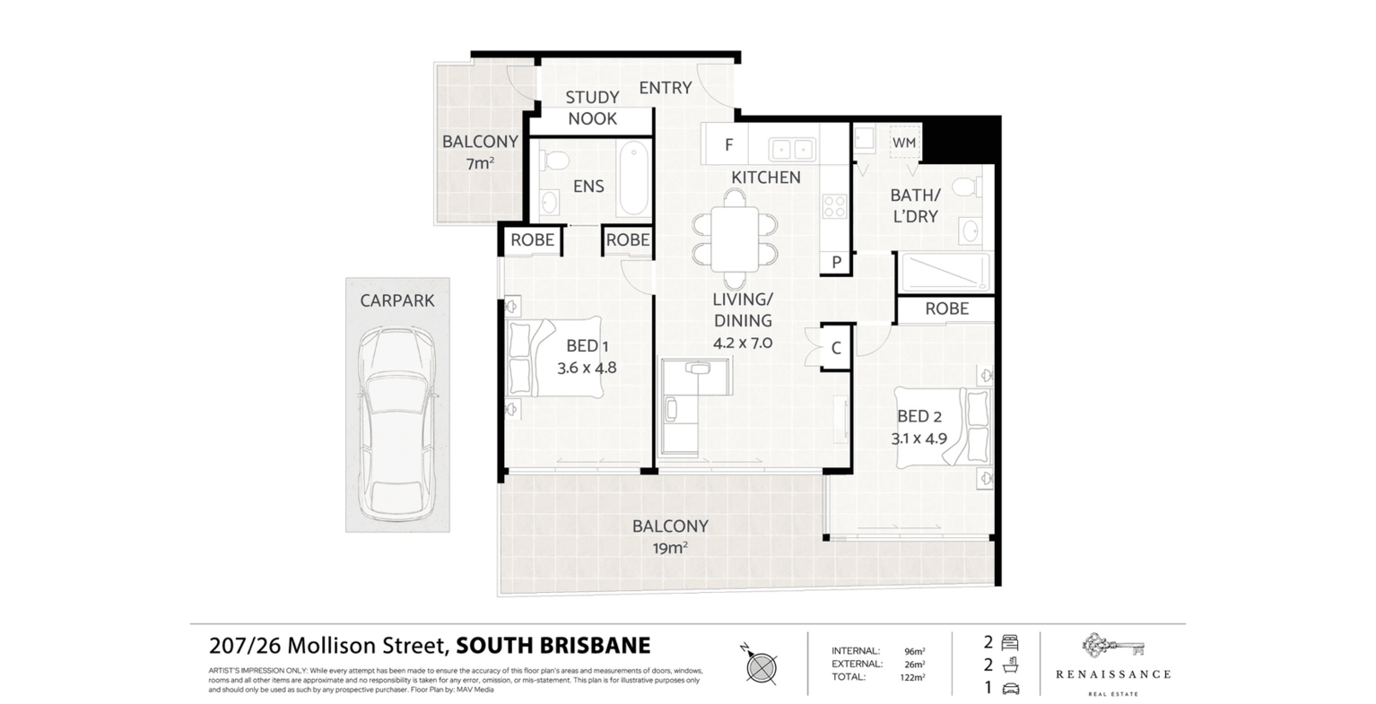 207/26 Mollison Street South Brisbane